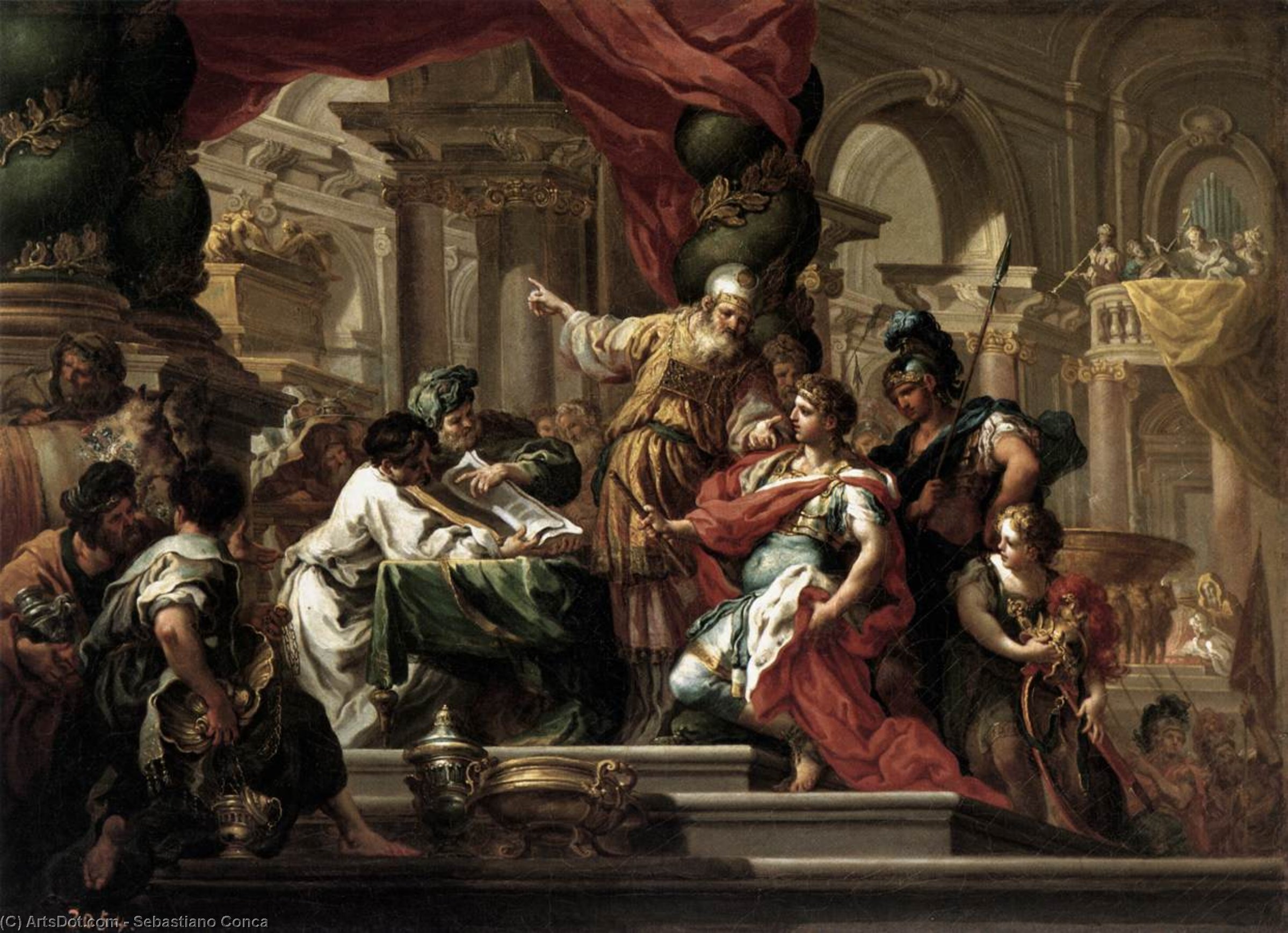 Alexander The Great In The Temple Of Jerusalem — Sebastiano Conca