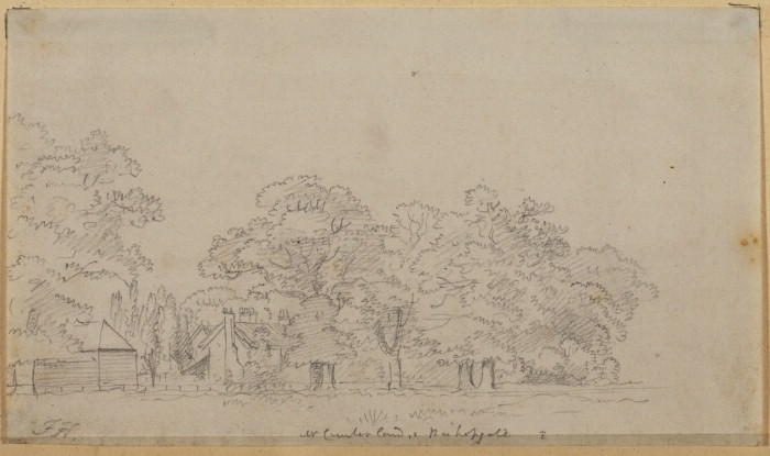 Trees And House Seen From A Meadow - Bishopgate — Paul Sandby