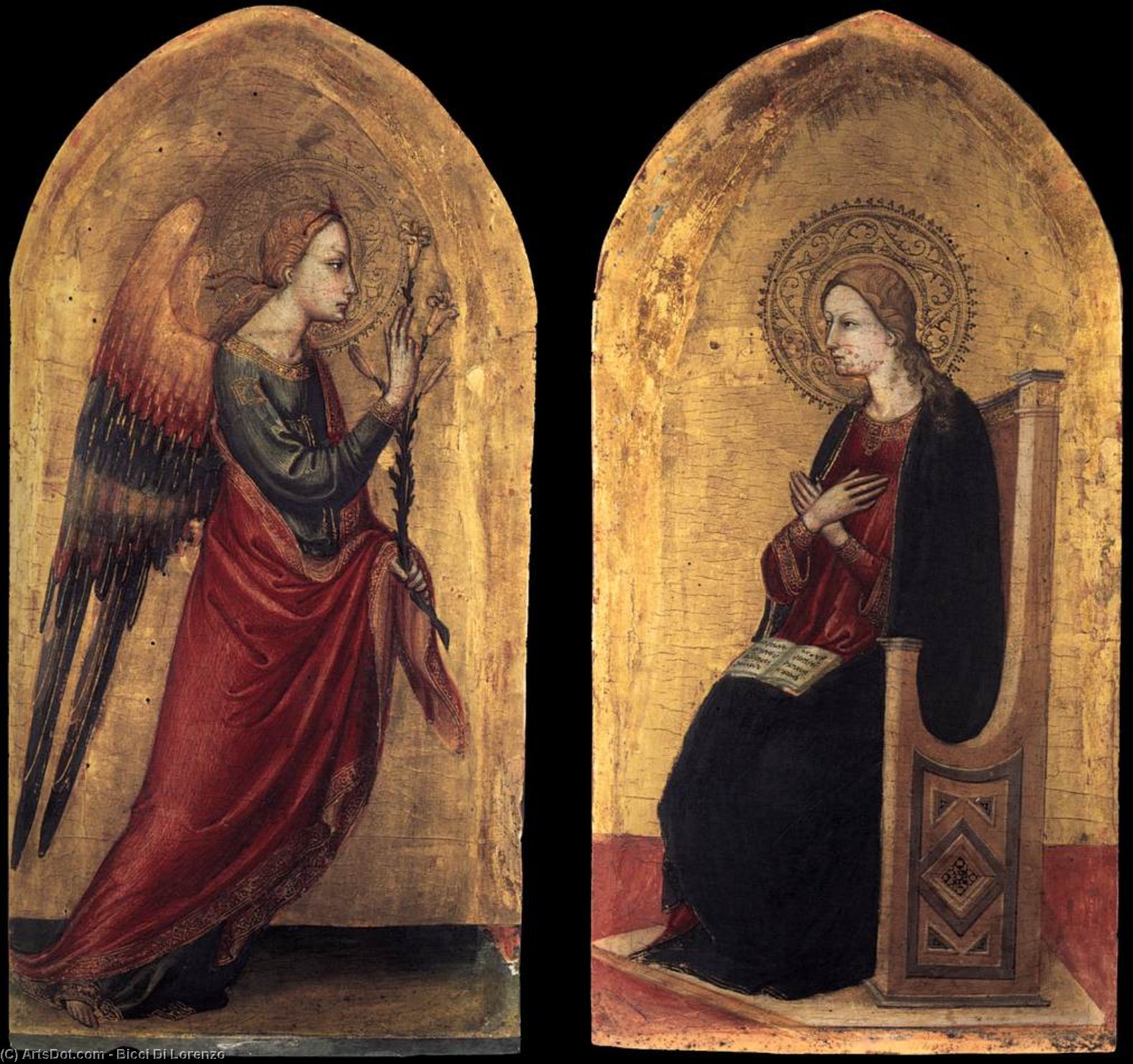 The Angel And The Virgin Of Annunciation — Lorenzo Di Bicci
