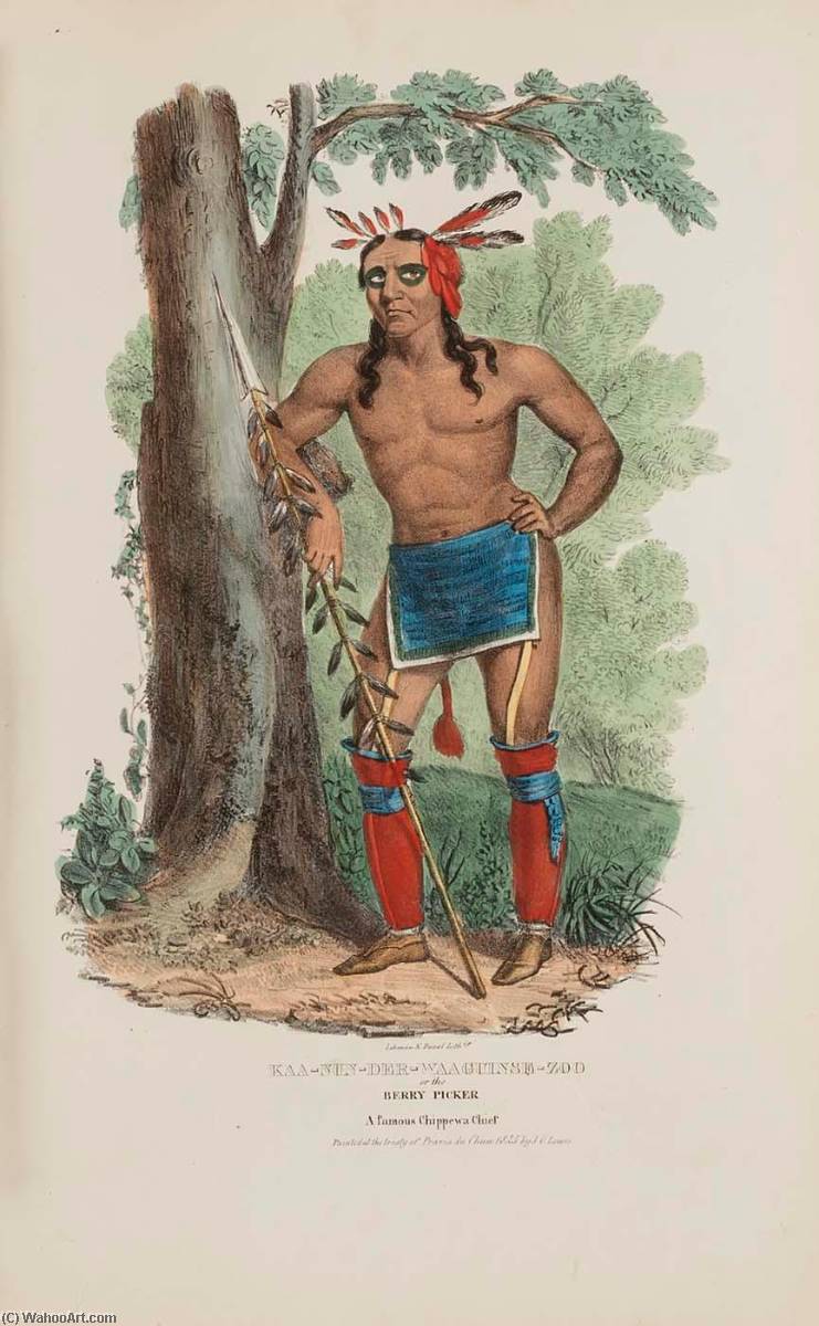 Kaa Nun Der Waaguinse Zoo Or The Berry Picker A Famous Chippewa Chief, From The Aboriginal Portfolio — James Otto Lewis