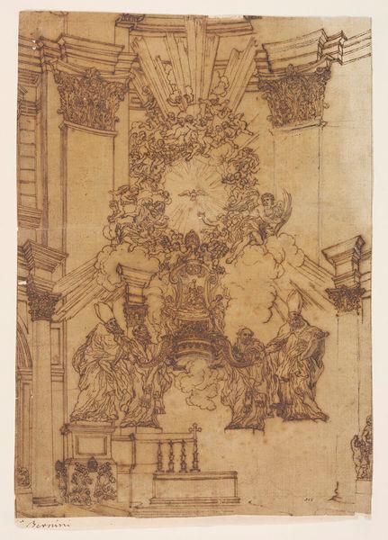 Interior Of A Church, Descent Of The Holy Ghost — Ђан Лоренцо Бернини