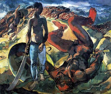 David And Goliath — Albert Weisgerber