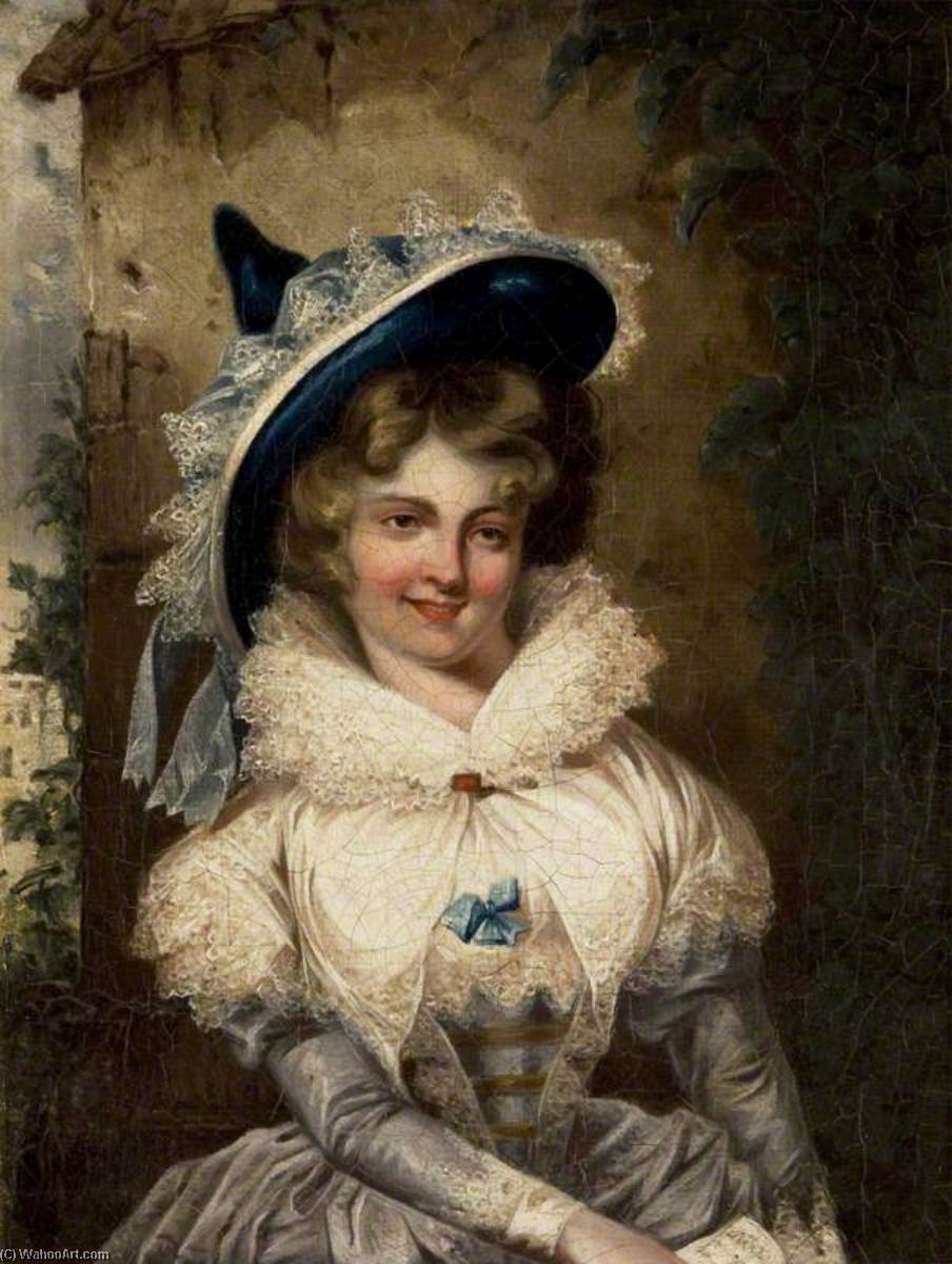 Portrait Of A Lady With A Large Pointed Hat — Matthew William Peters