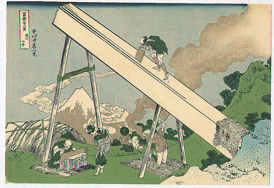 Lumbermen - Fugaku Sanju-rokkei — Katsushika Hokusai