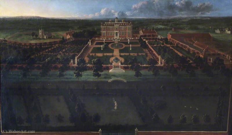 Bird's Eye View Of Sudbury Hall South Front And Its Formal Gardens — Jan Griffier I.
