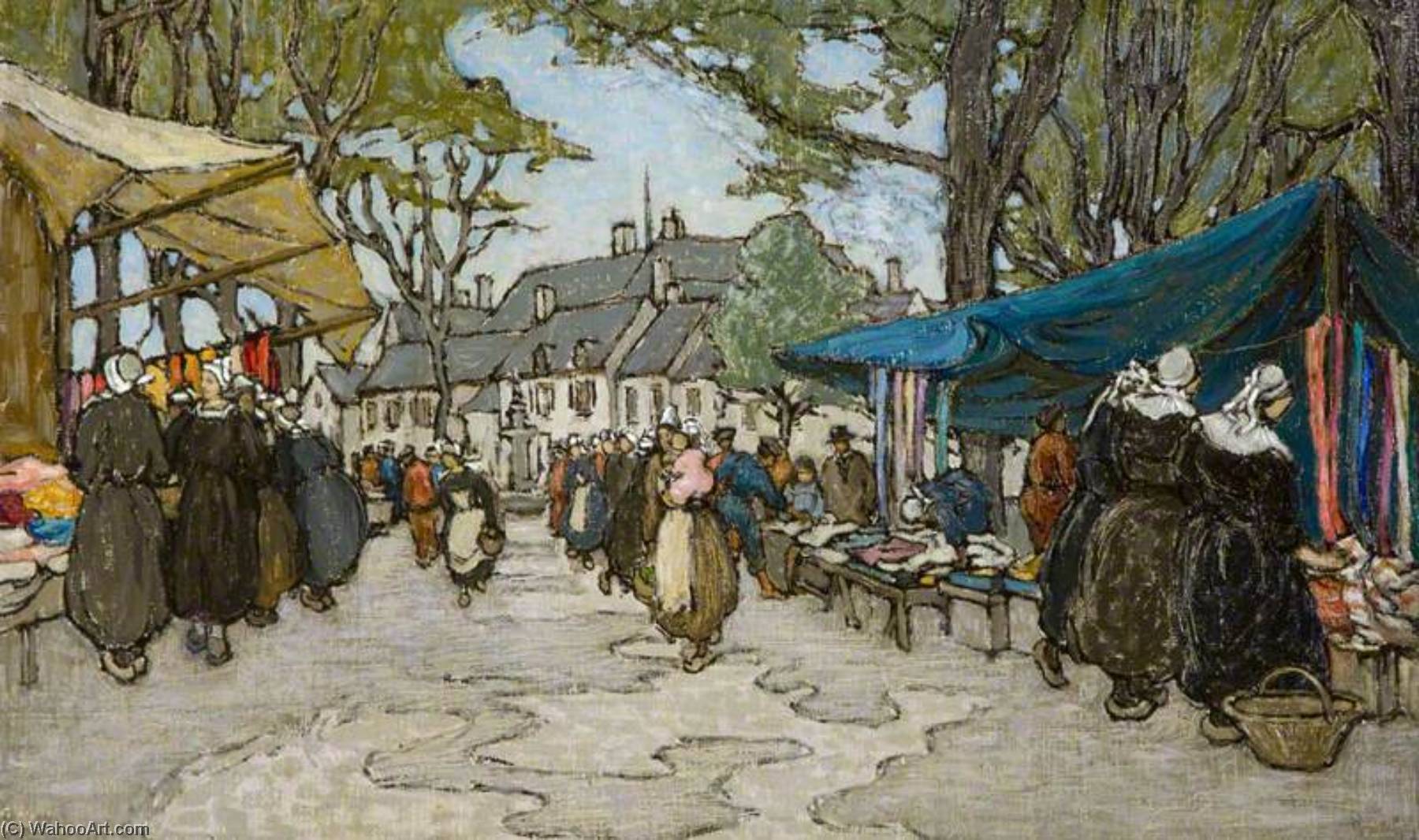 A Market In France — Georgina Moutray Kyle