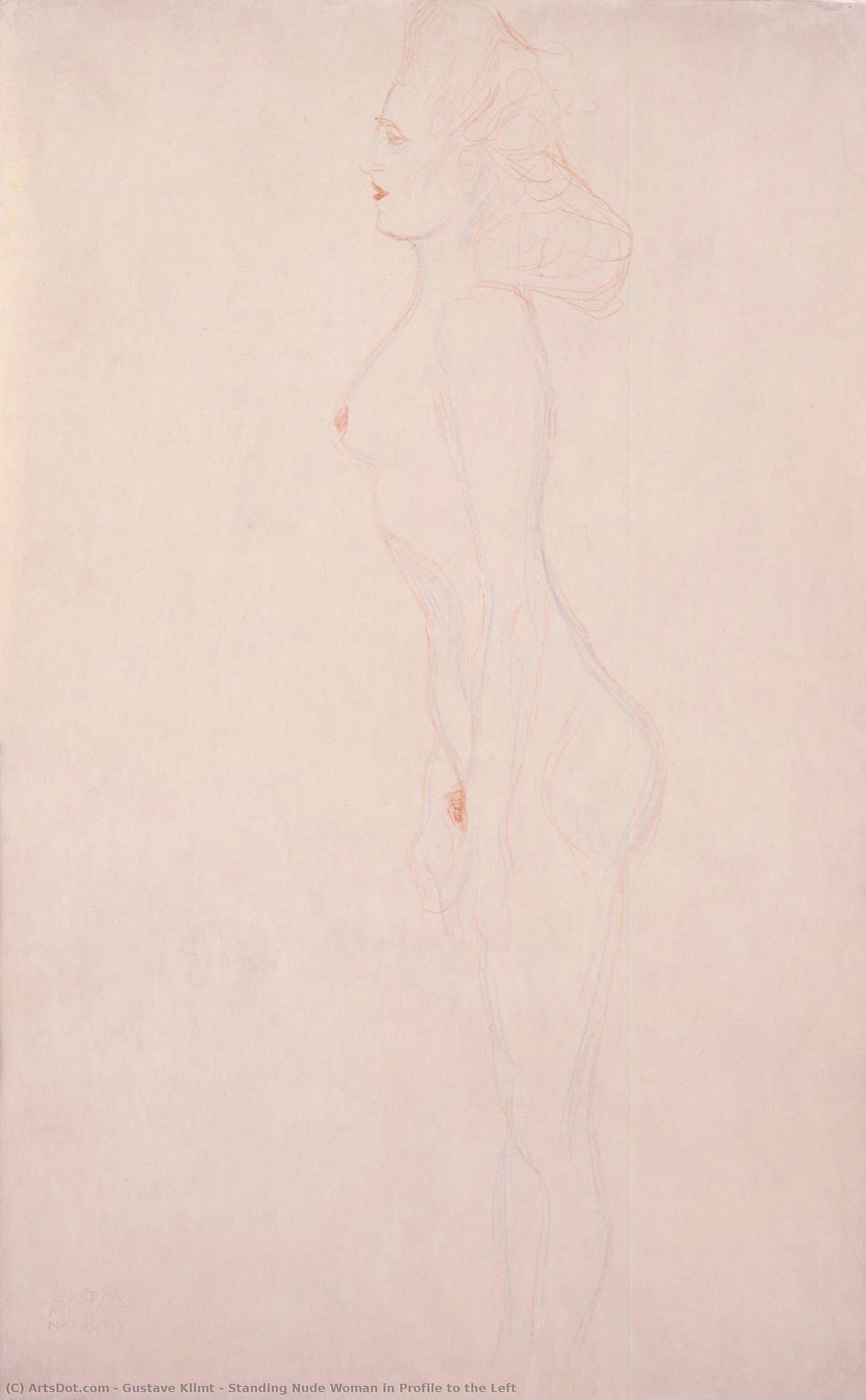 Standing Nude Woman In Profile To The Left — Gustav Klimt