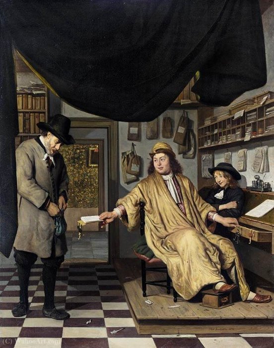 A Notary In His Office — Job Adriaensz Berckheyde