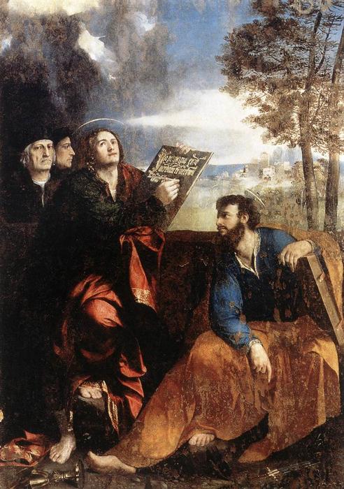 Sts John And Bartholomew With Donors — Dosso Dossi (giovanni Di Niccolò De Luteri)