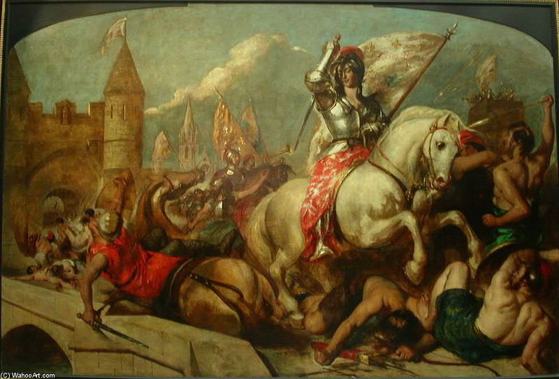Jeanne D'arc In Orleans Output, Pushing The English — William Etty