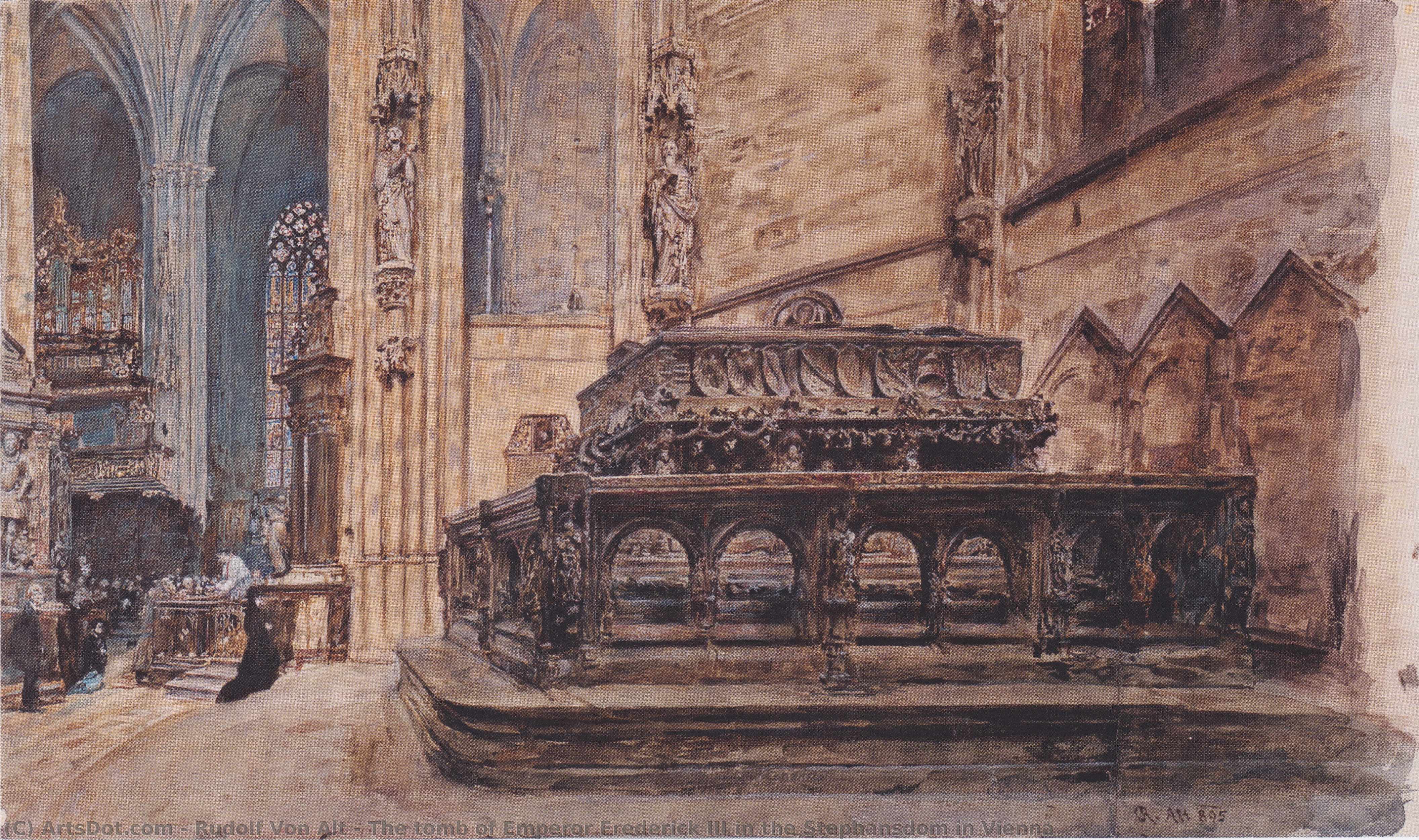 The Tomb Of Emperor Frederick Iii In The Stephansdom In Vienna — Rudolf Von Alt