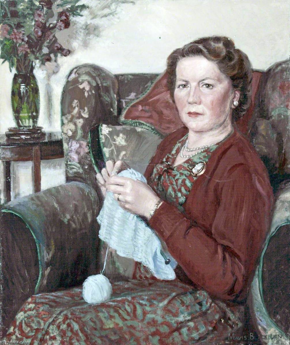 Woman Knitting — Mavis Blackburn