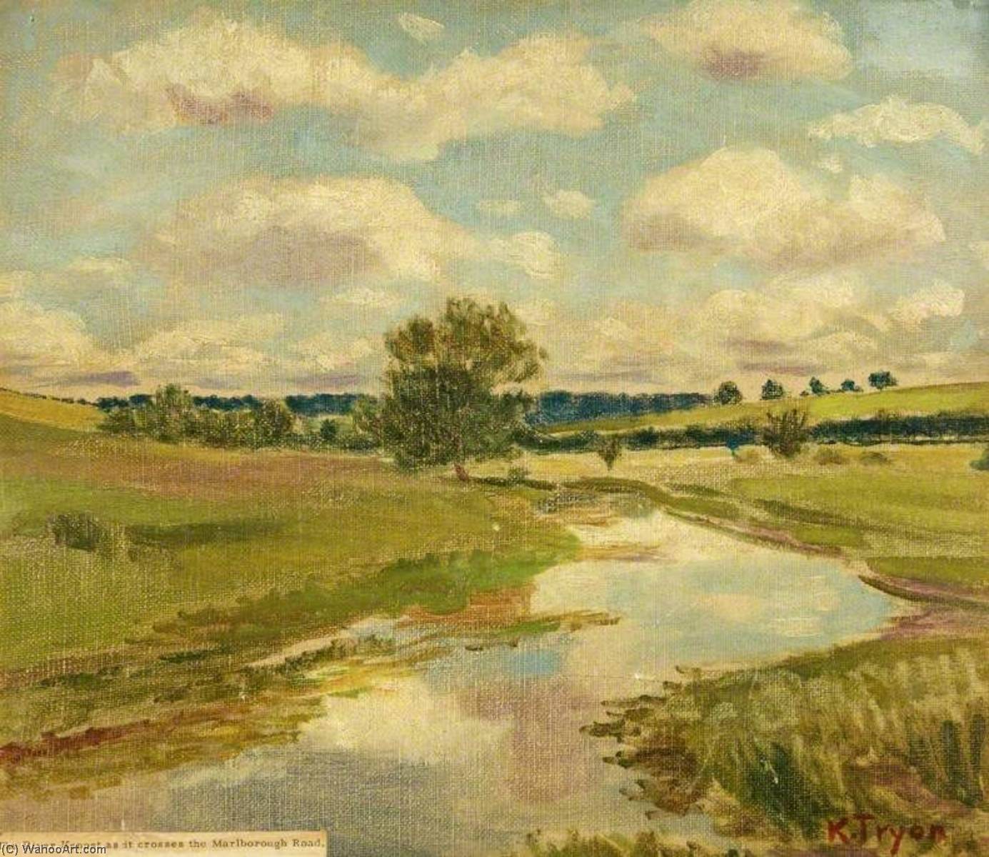The River Kennet As It Crosses The Marlborough Road, Wiltshire — Kate Allen Tryon