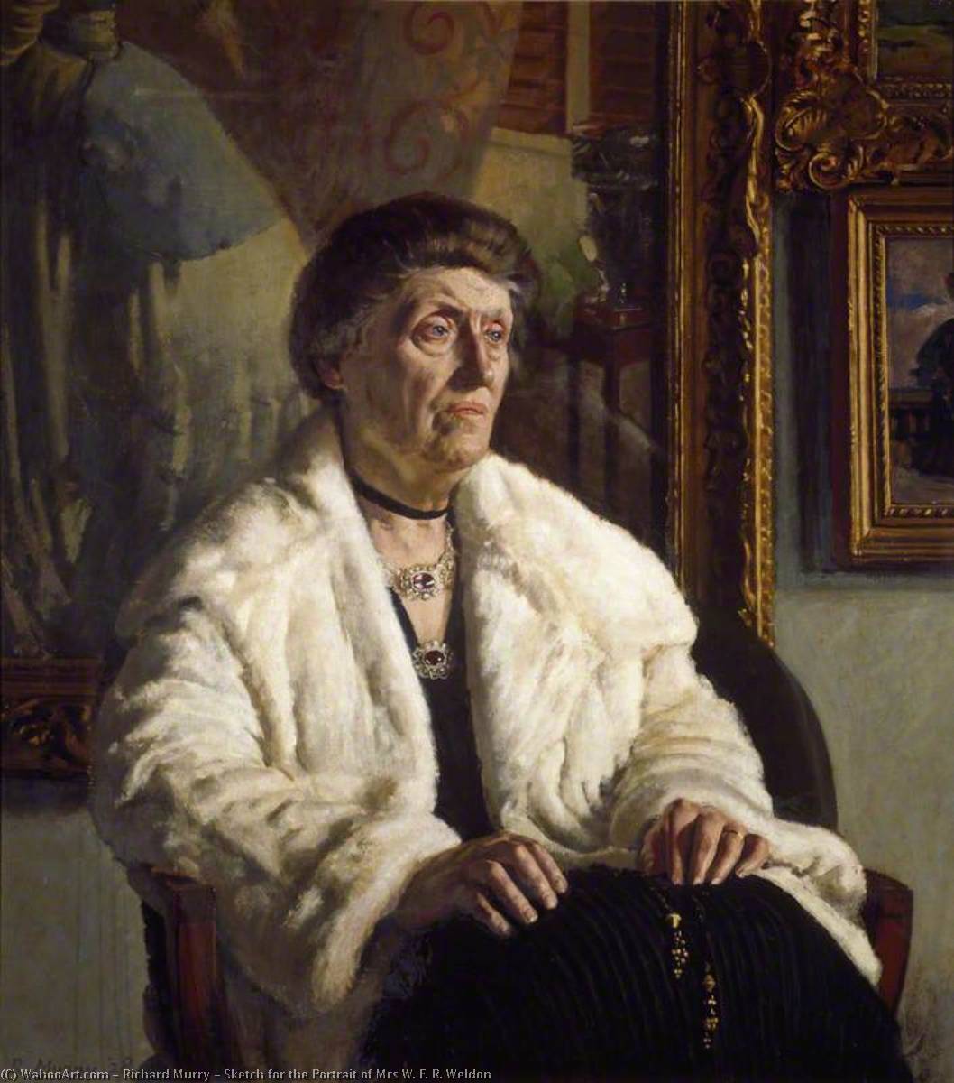 Sketch For The Portrait Of Mrs W. F. R. Weldon — Richard Murry