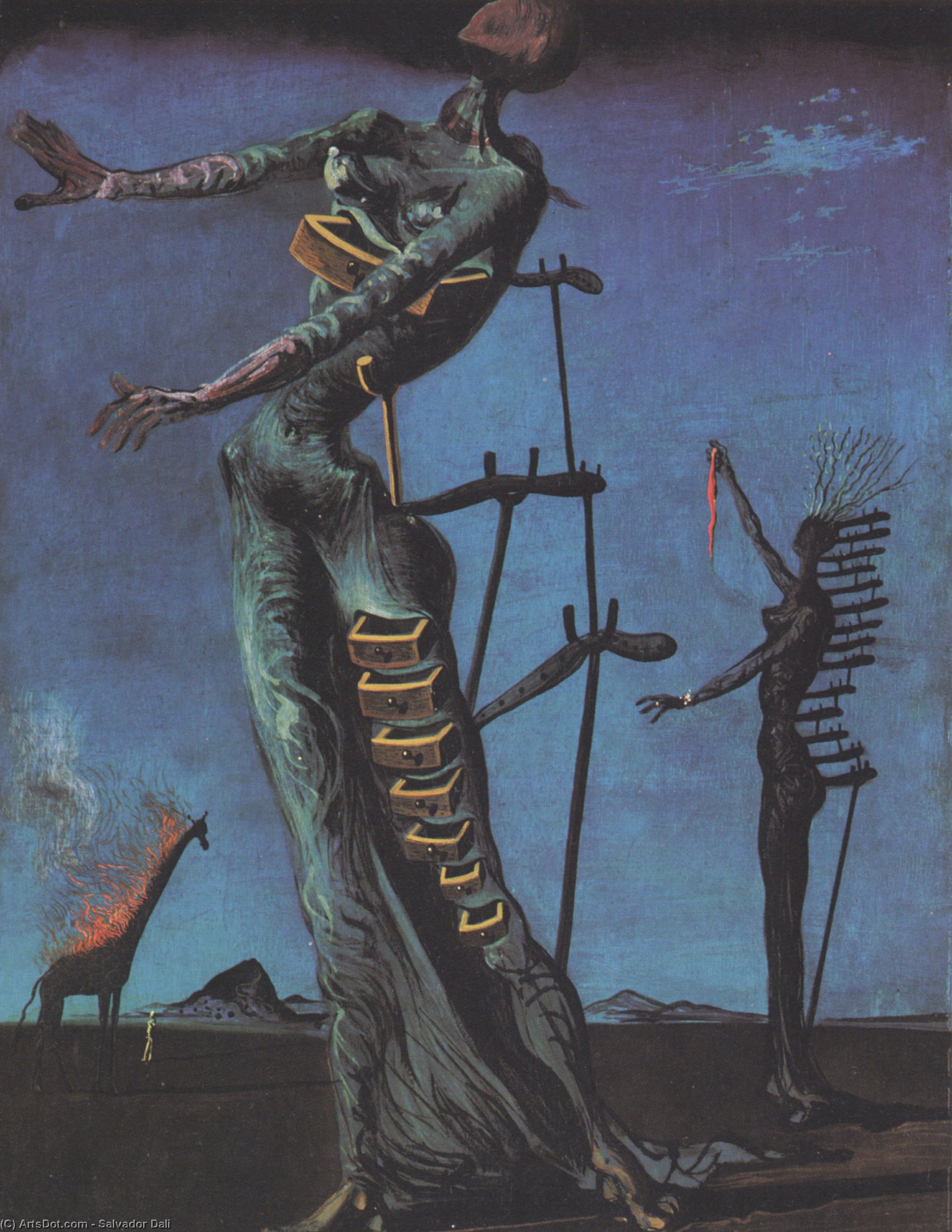Flaming Giraffe — Salvador Dalí