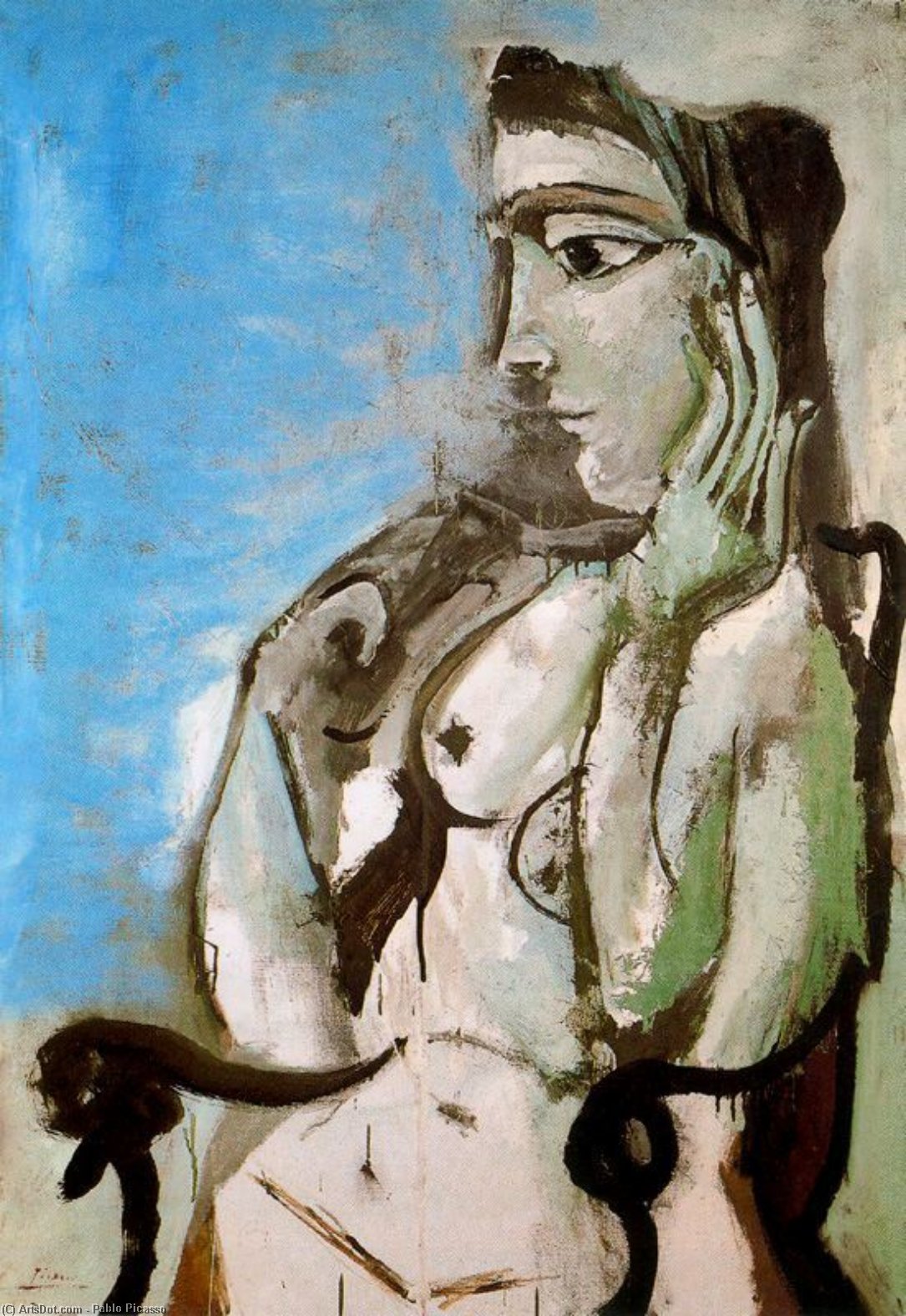 Naked Woman In An Armchair — Pablo Picasso