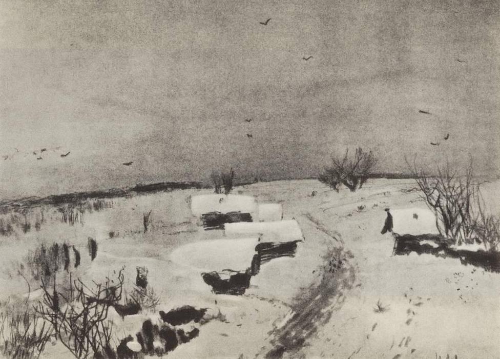 Small Village Under The Snow — Isaak Ilyich Levitan