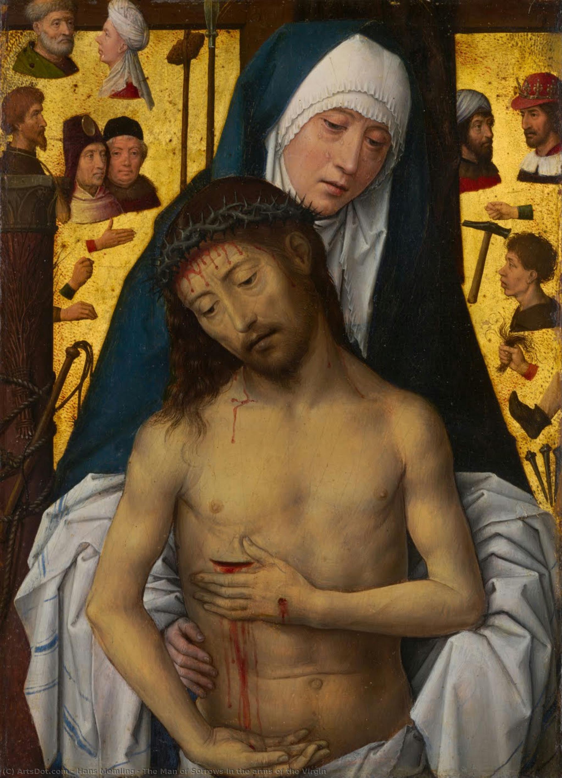 El Varón De Dolores En Los Brazos De La Virgen — Hans Memling