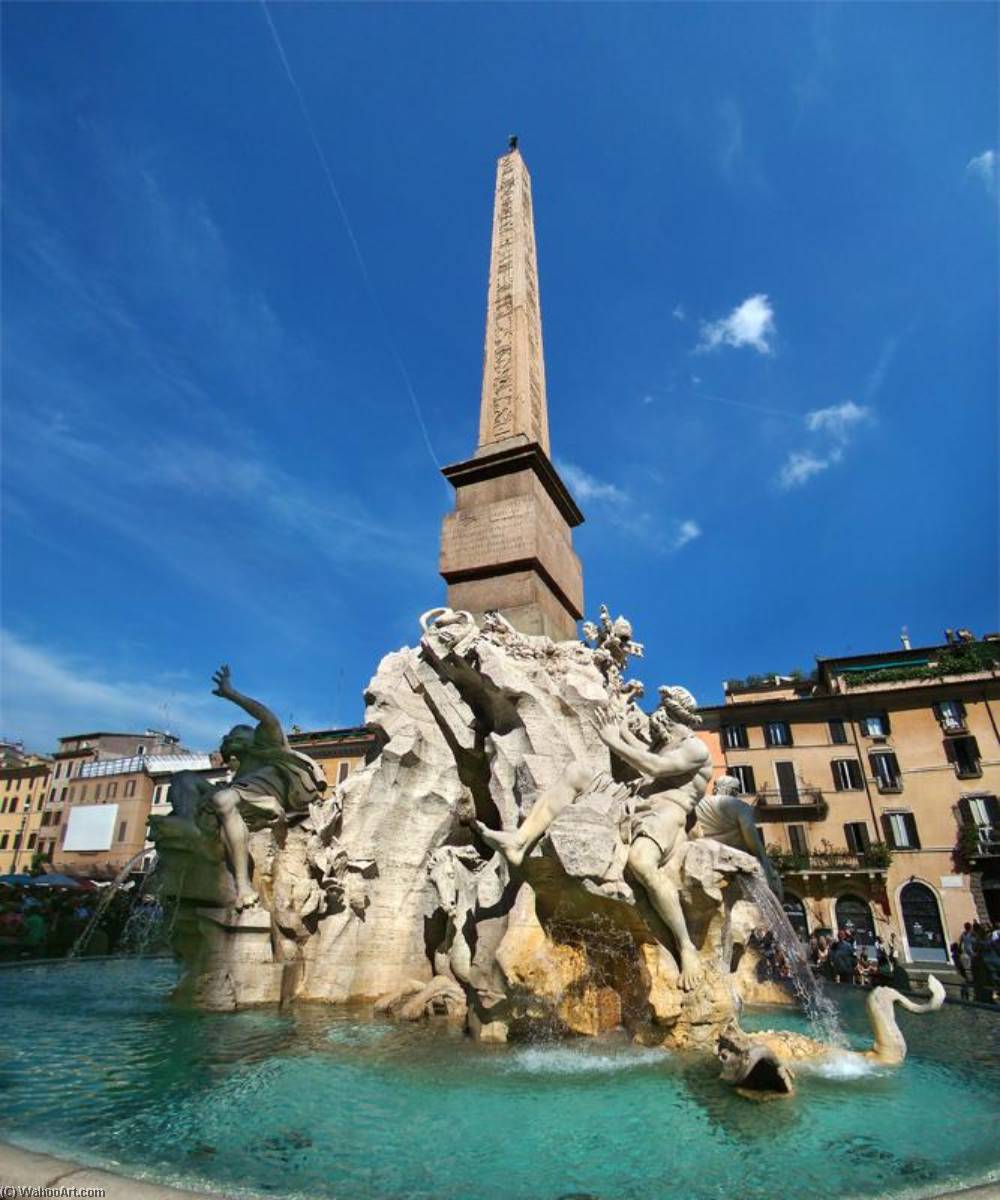 Fontana Dei Quattro Fiumi (brunnen Der Vier Ströme) — Gian Lorenzo Bernini