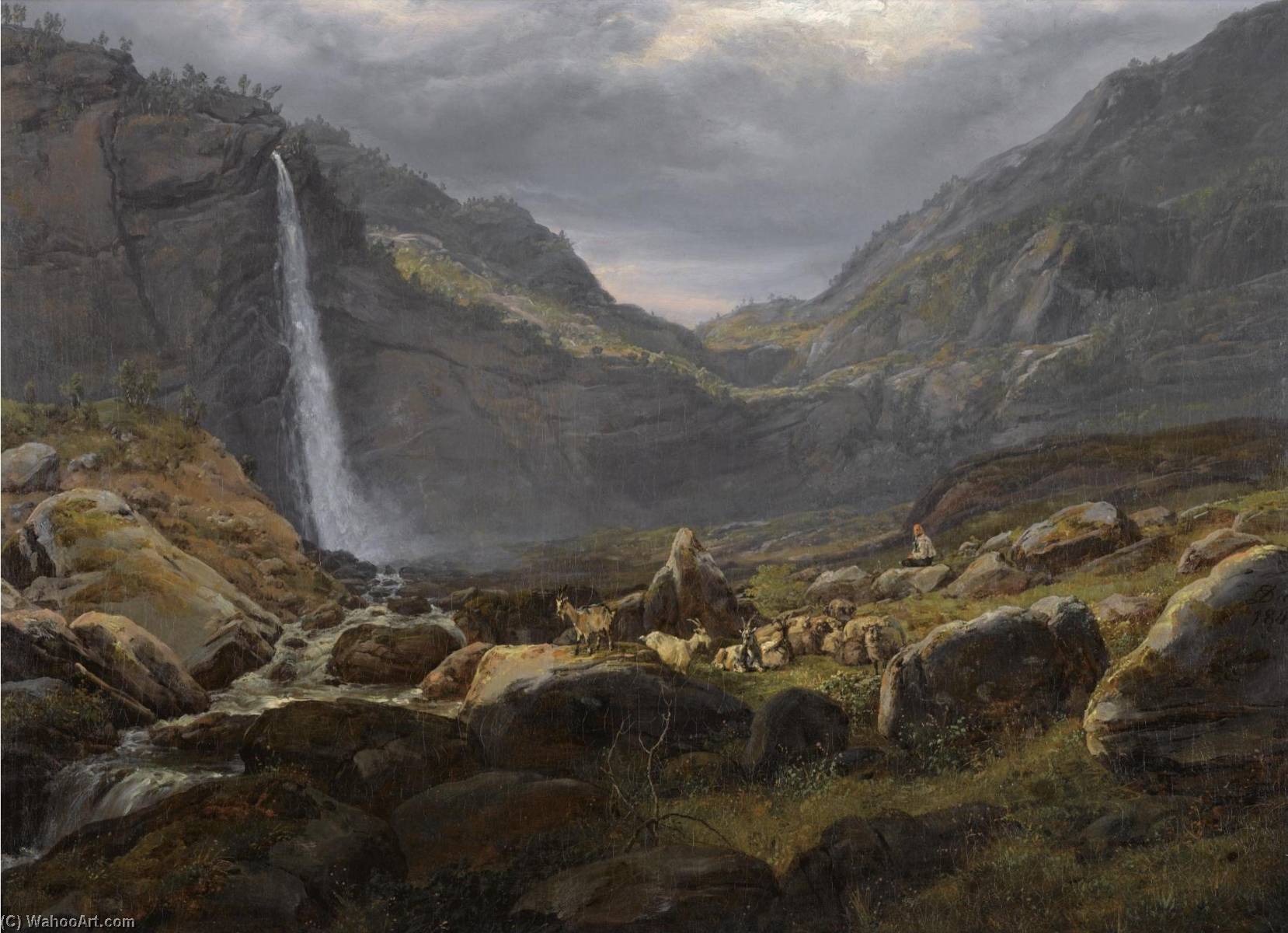 View Of The Feigumfossen In Lyster Fjord — Johan Christian Claussen Dahl