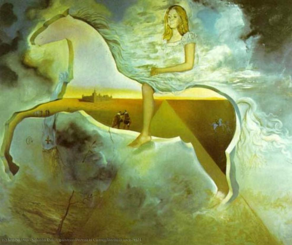 Reitporträt Von Carmen Bordiu-franco, 1974 — Salvador Dalí