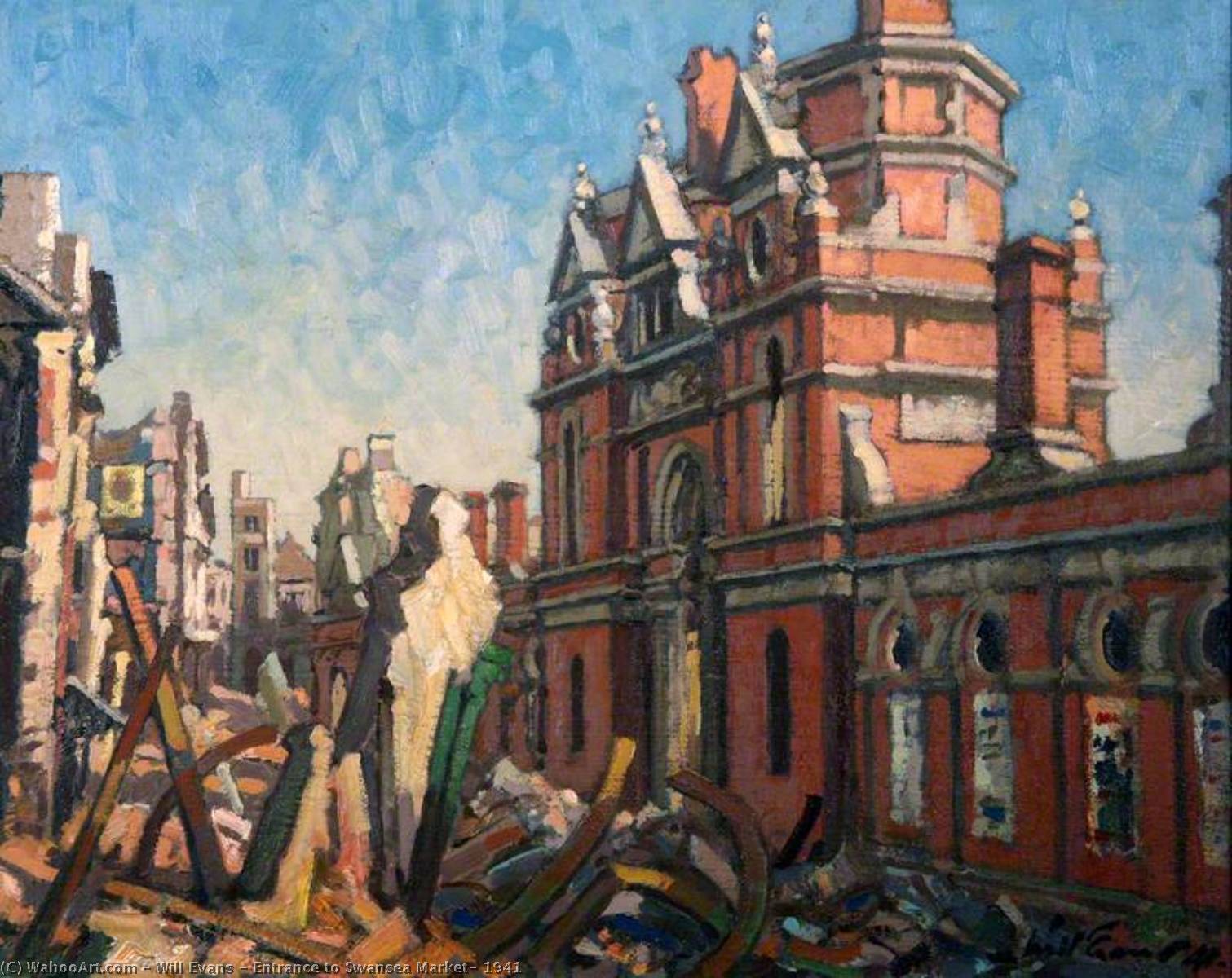 Entrance To Swansea Market, 1941 — Will Evans