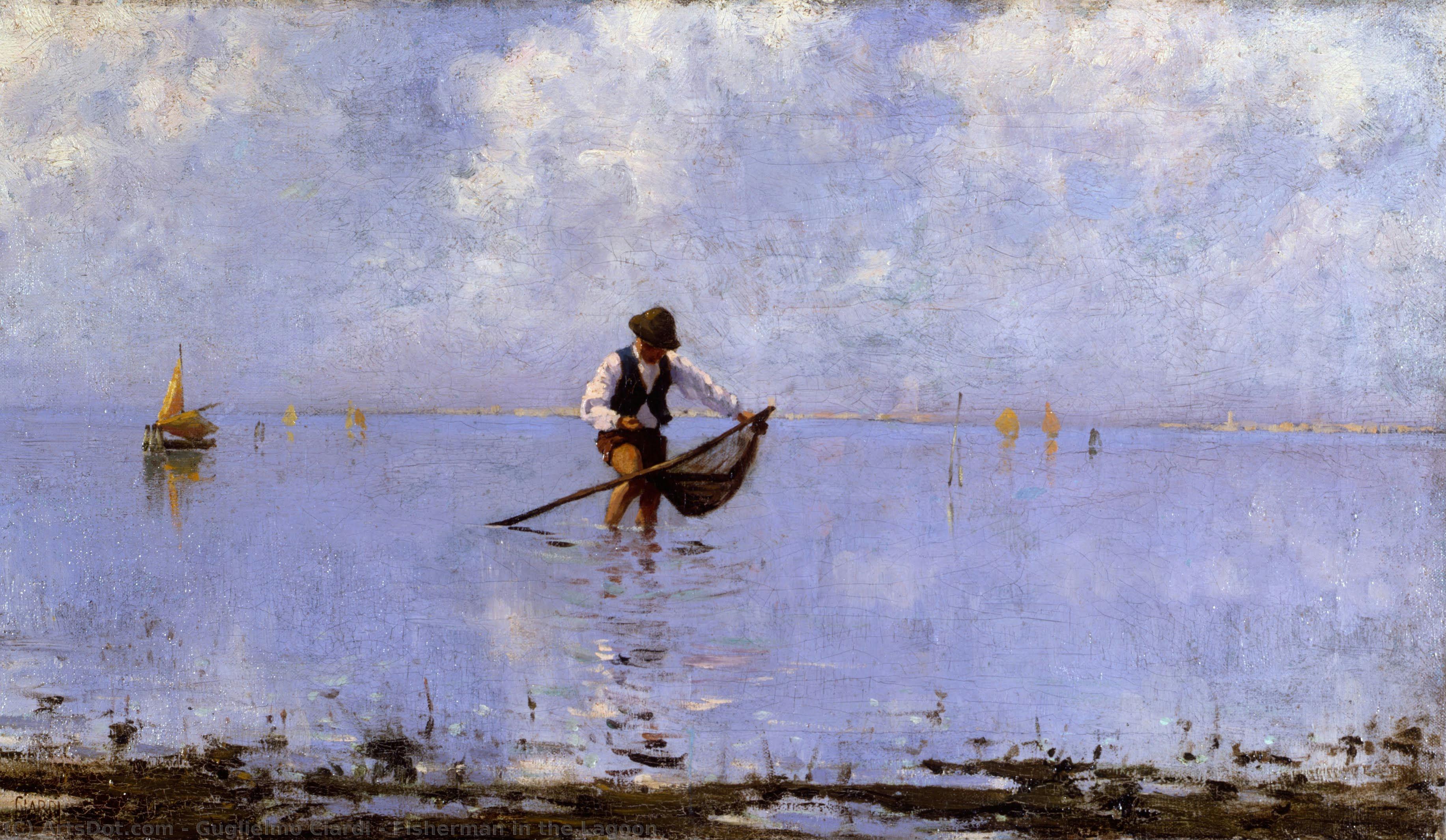 Fisherman In The Lagoon — Guglielmo Ciardi