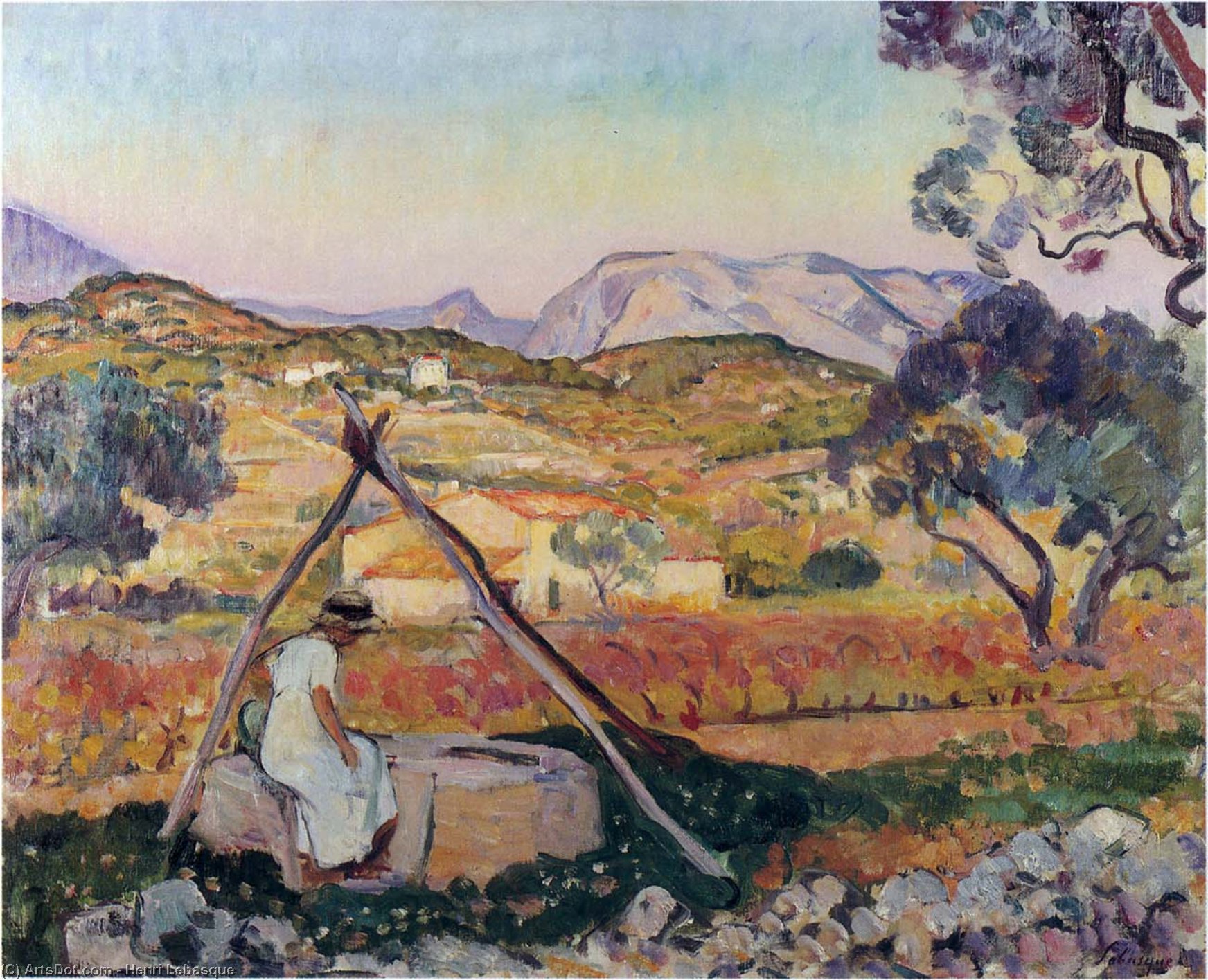 Woman By A Fountain In Provence — Henri Lebasque