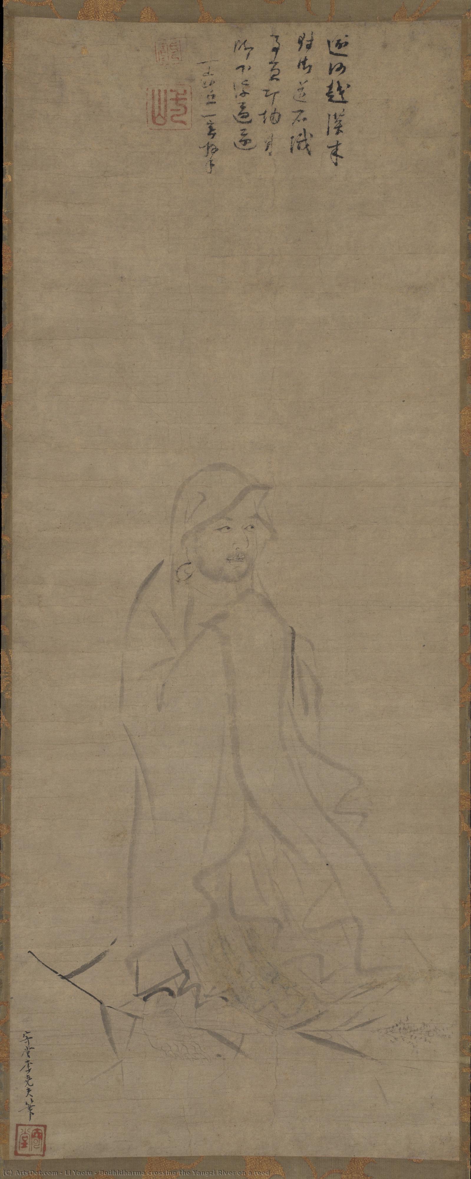 Bodhidharma Crossing The Yangzi River On A Reed — Li Yaofu