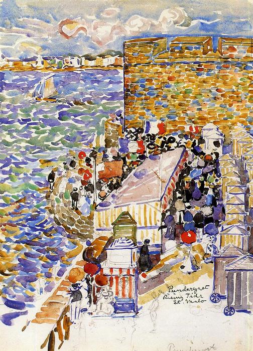 Rising Tide, St. Malo — Maurice Brazil Prendergast