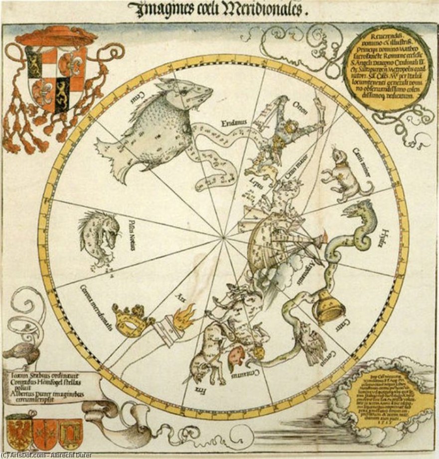 Karte Des Südlichen Himmels — Albrecht Dürer