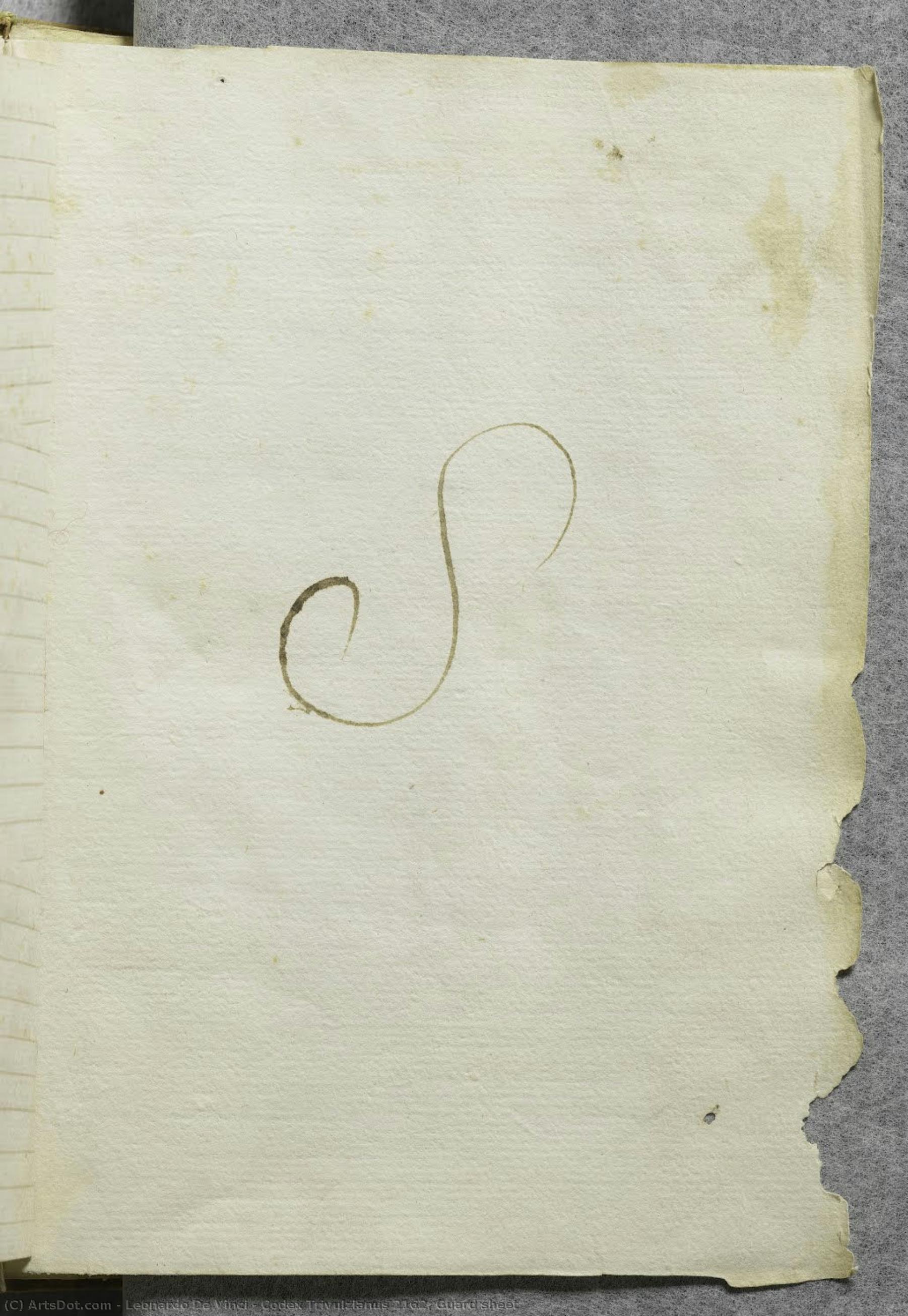 Hoja De Guardia Del Codex Trivulzianus 2162 — Leonardo Da Vinci