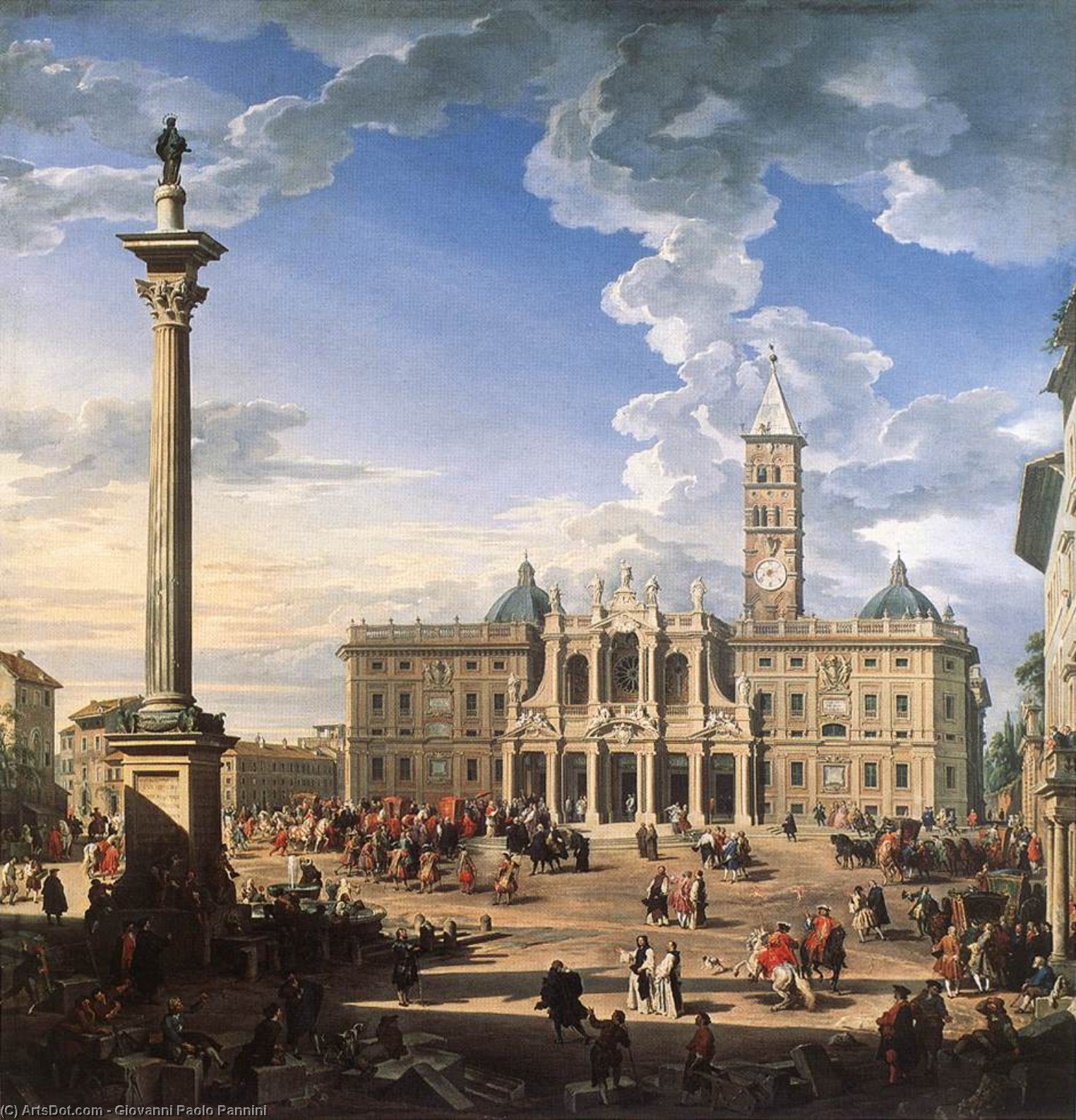 La Plaza Y La Iglesia De Santa María La Mayor — Giovanni Paolo Panini