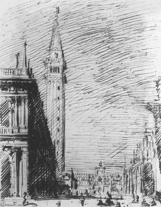 The Piazzetta Looking Towards The Torre Dell'orologio — Canaletto