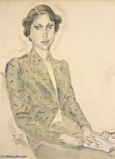 Portrait De L'épouse De L'ambassadeur De Suède Au Royaume-uni — Léonard Tsuguharu Foujita