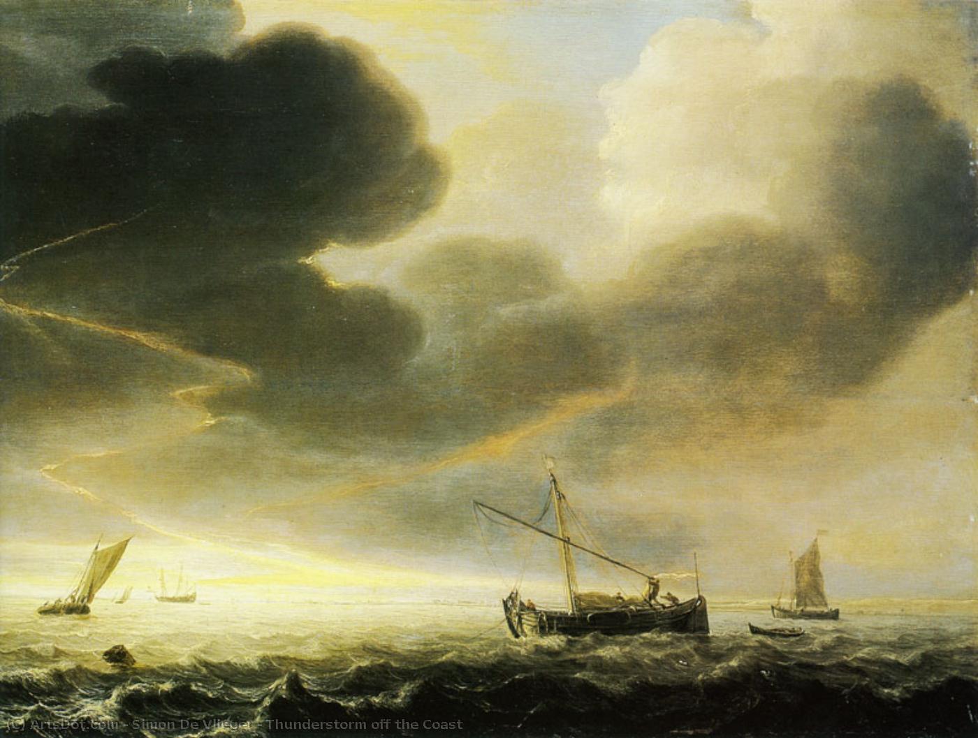 Thunderstorm Off The Coast — Simon De Vlieger