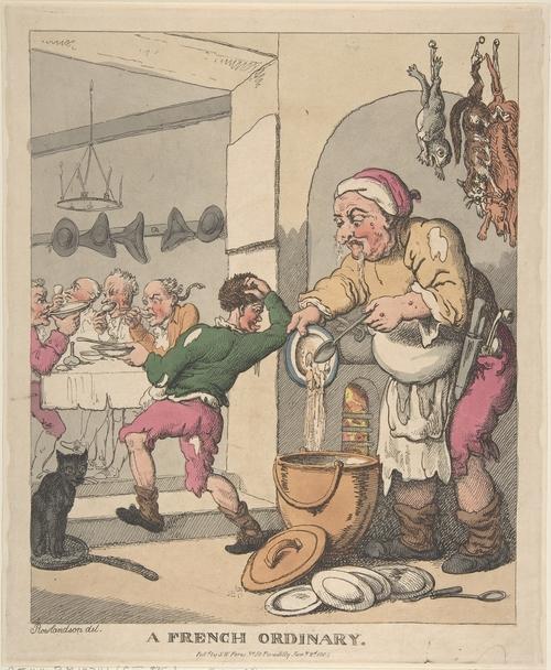 A French Ordinary — Thomas Rowlandson