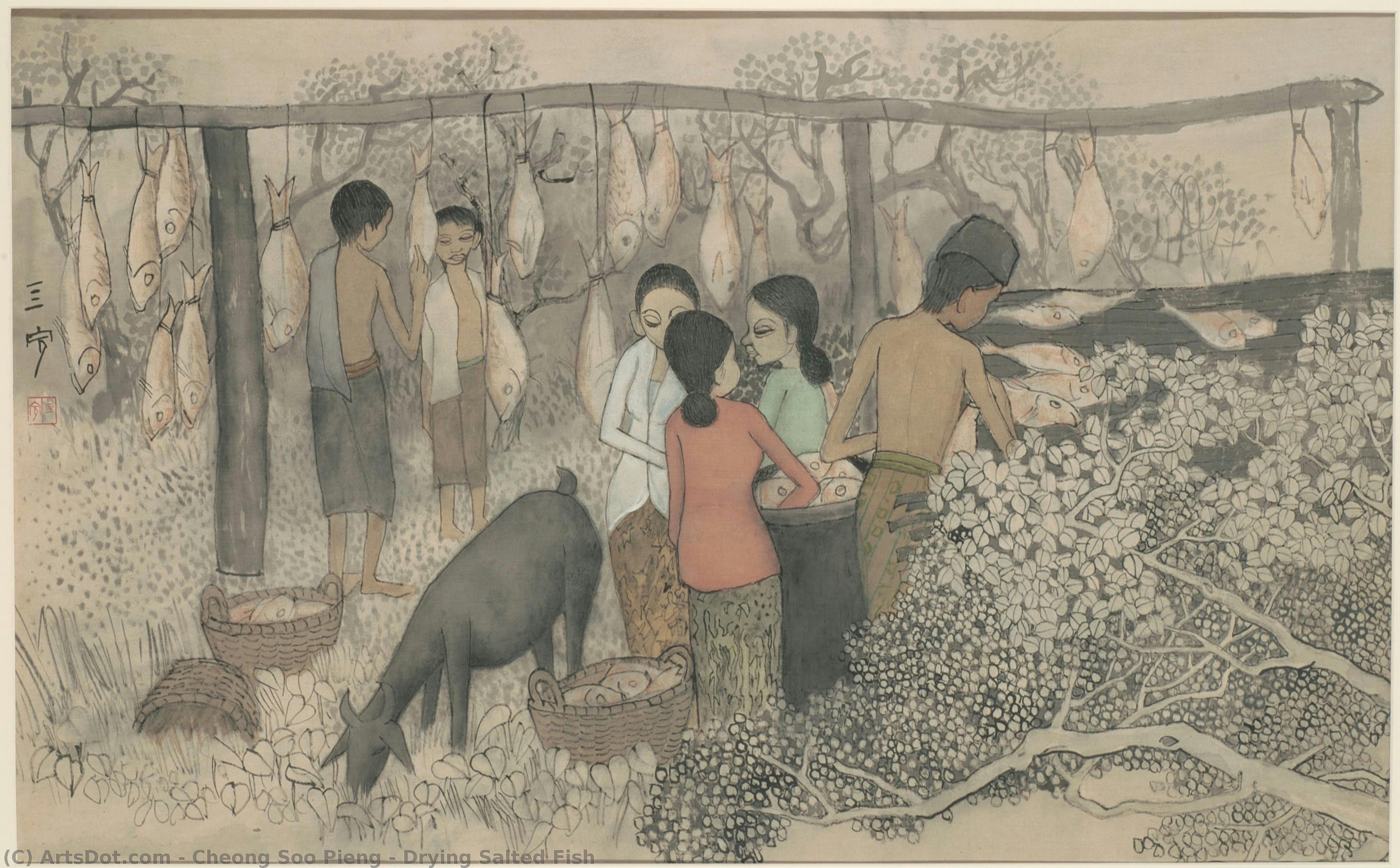 Drying Salted Fish — Cheong Soo Pieng