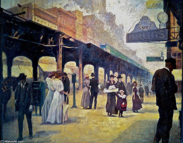Wells Street Bridge And Northwestern Station — Alson Skinner Clark