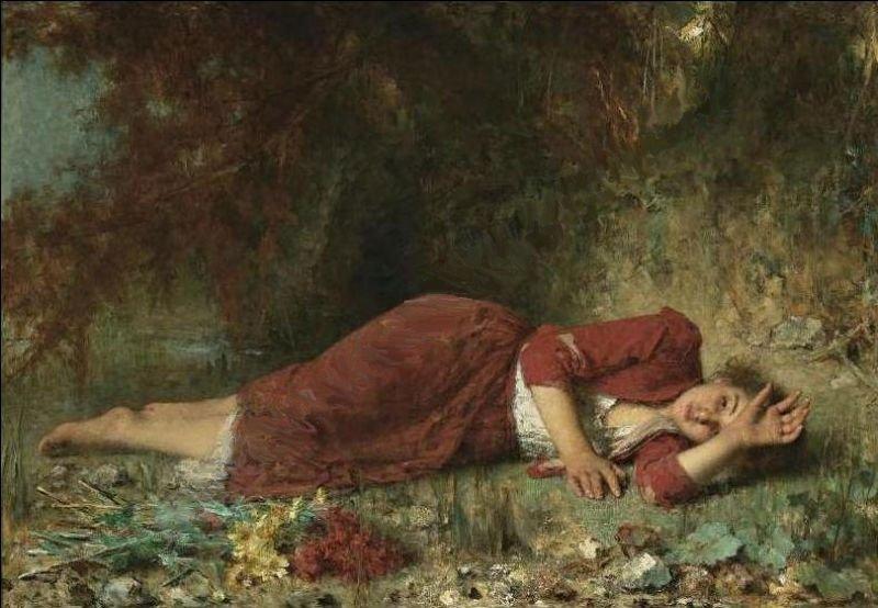 Peasant Girl Resting — Alexei Alexeievich Harlamov