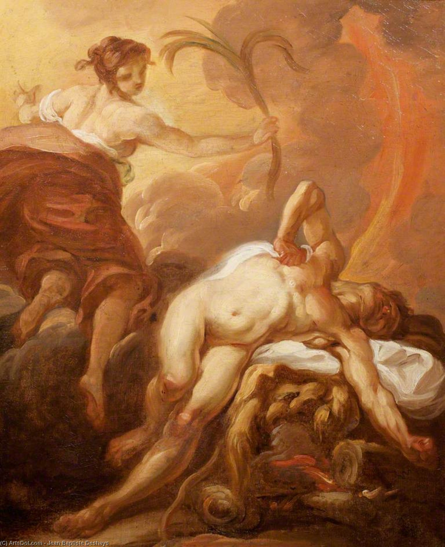 Death Of Hercules — Jean Baptiste Deshays De Colleville