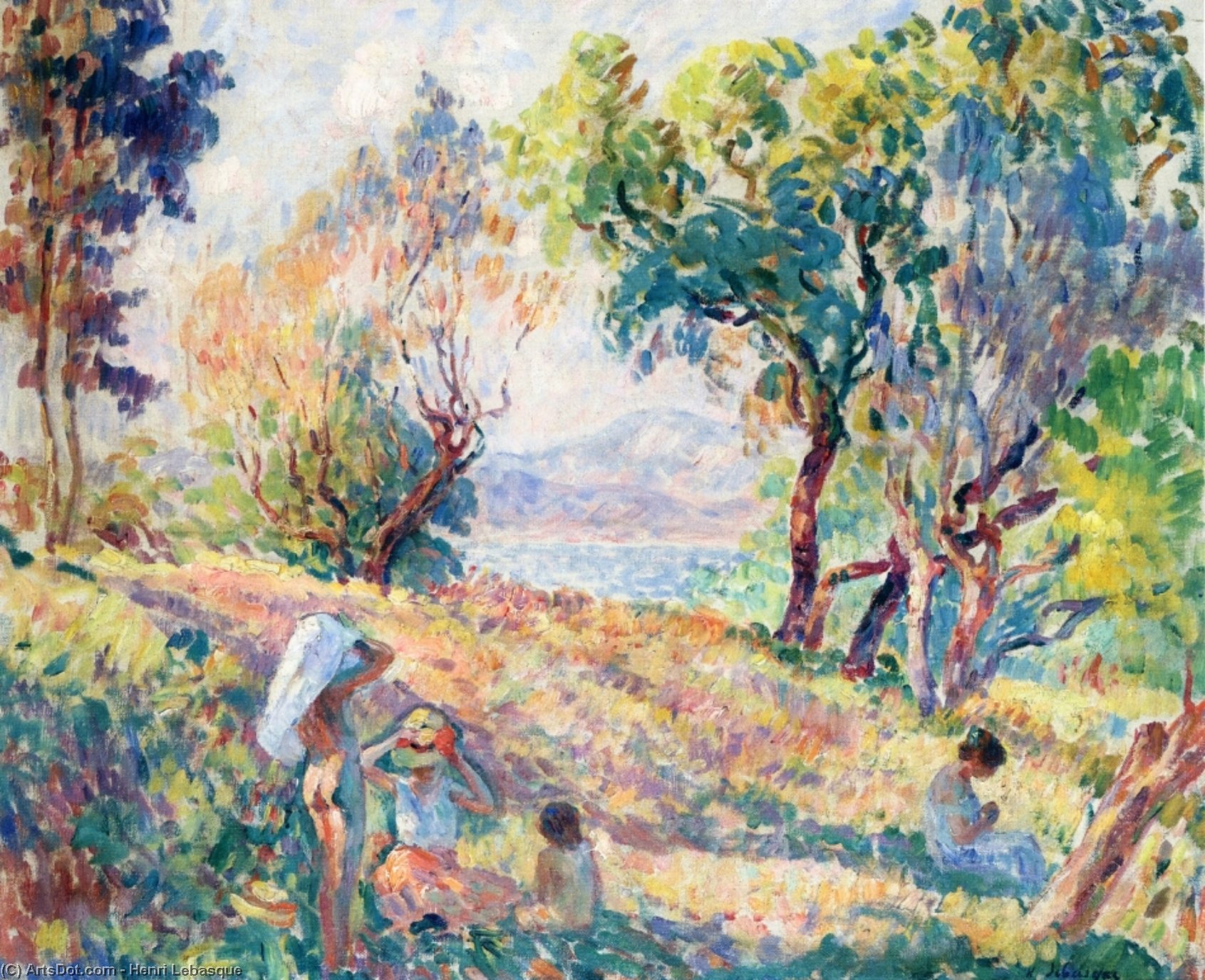 Girls In A Landscape Near St. Tropez — Henri Lebasque