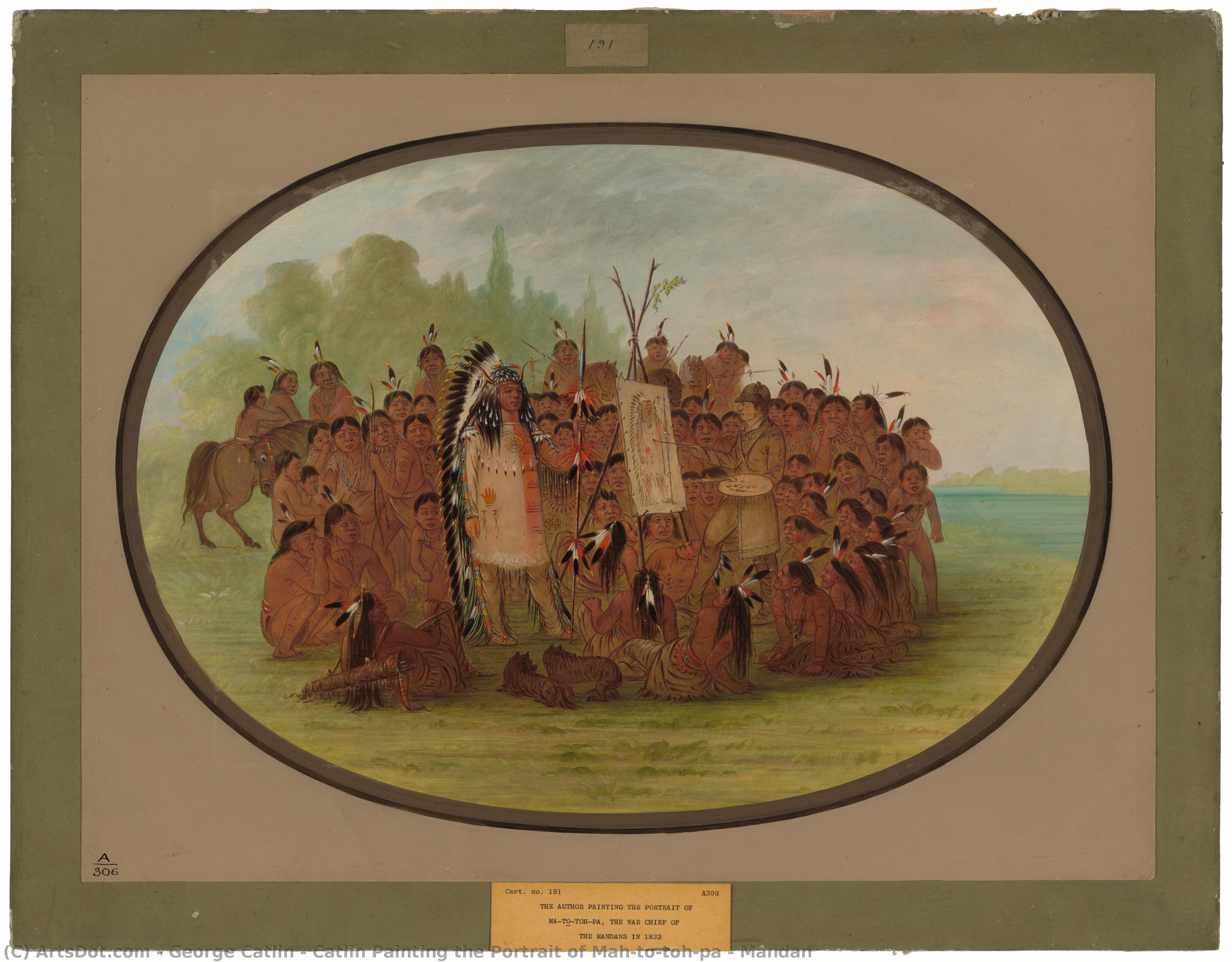 Catlin Painting The Portrait Of Mah-to-toh-pa - Mandan — George Catlin