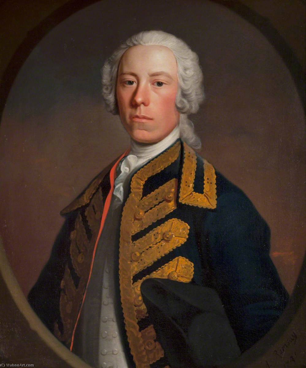 Portrait Of A Gentleman In A Blue Coat — Allen Ramsay