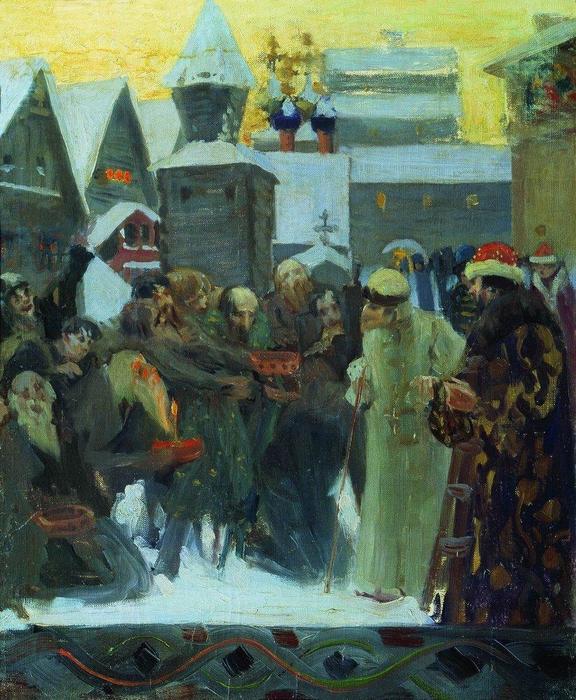 Exit Of Tsar Ivan The Terrible — Boris Michailowitsch Kustodijew