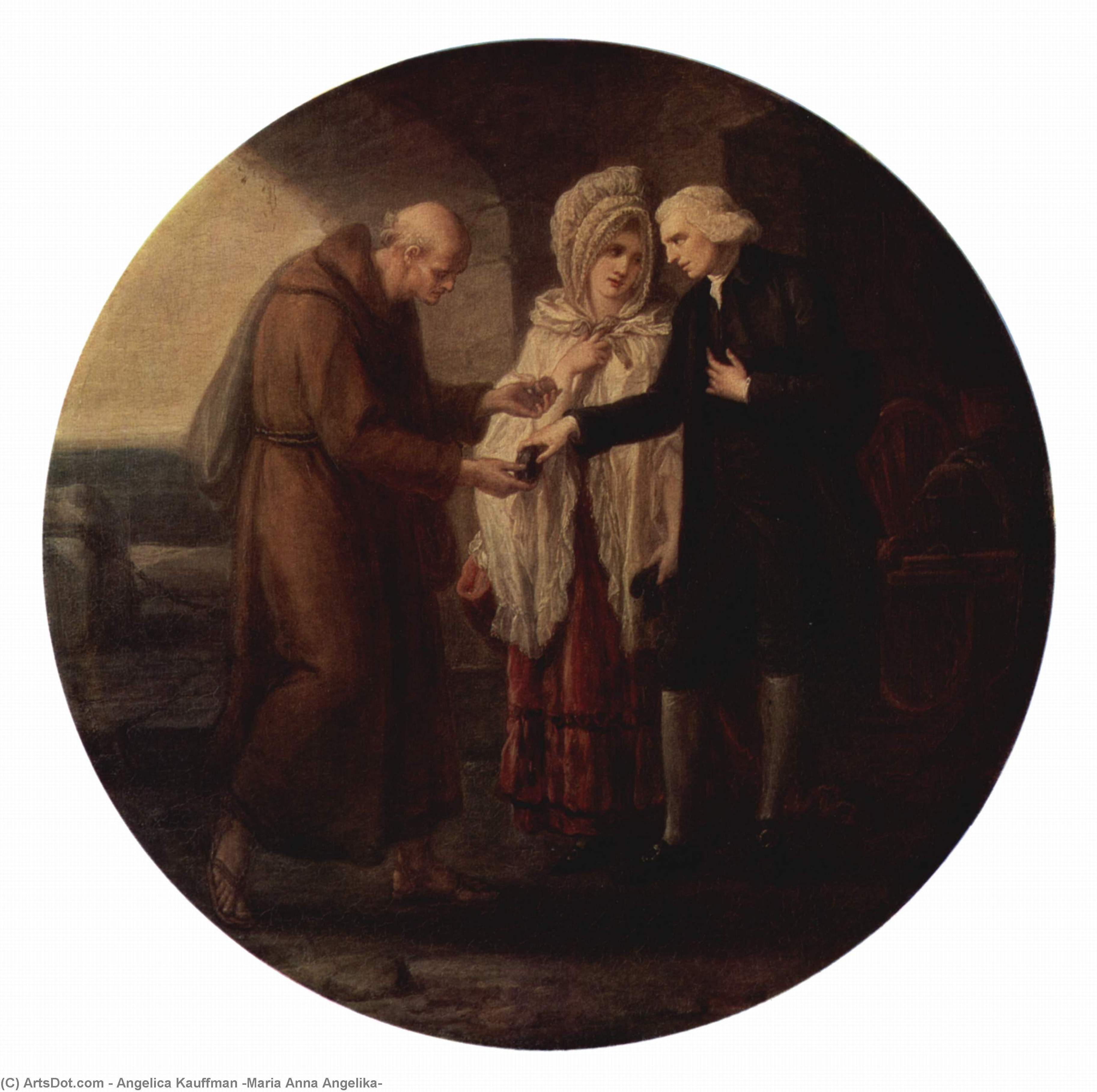 The Monk From Calais — Angelica Kauffmann (maria Anna Angelika)
