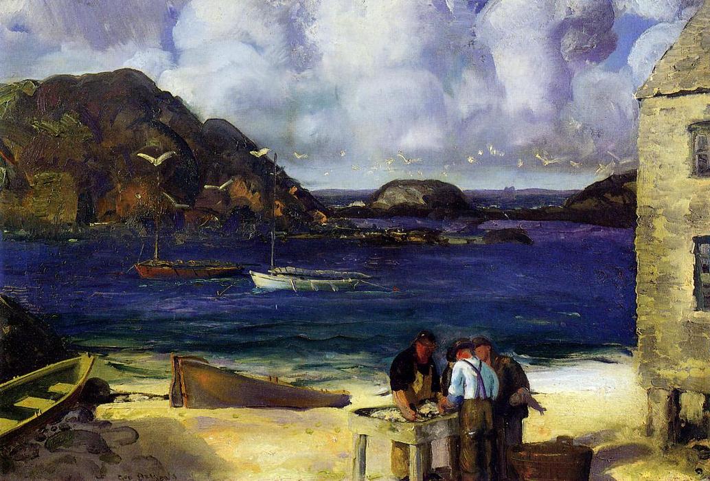 Harbor At Monhegan (also Known As Fishing Harbor, Monhegan Island) — George Wesley Bellows