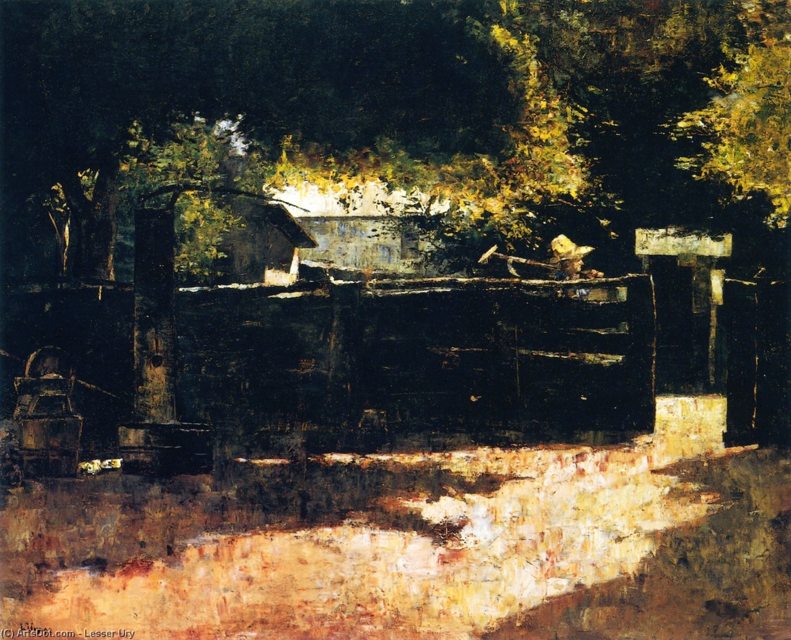 The Fence (also Known As Farmyard With Well) — Lesser Ury