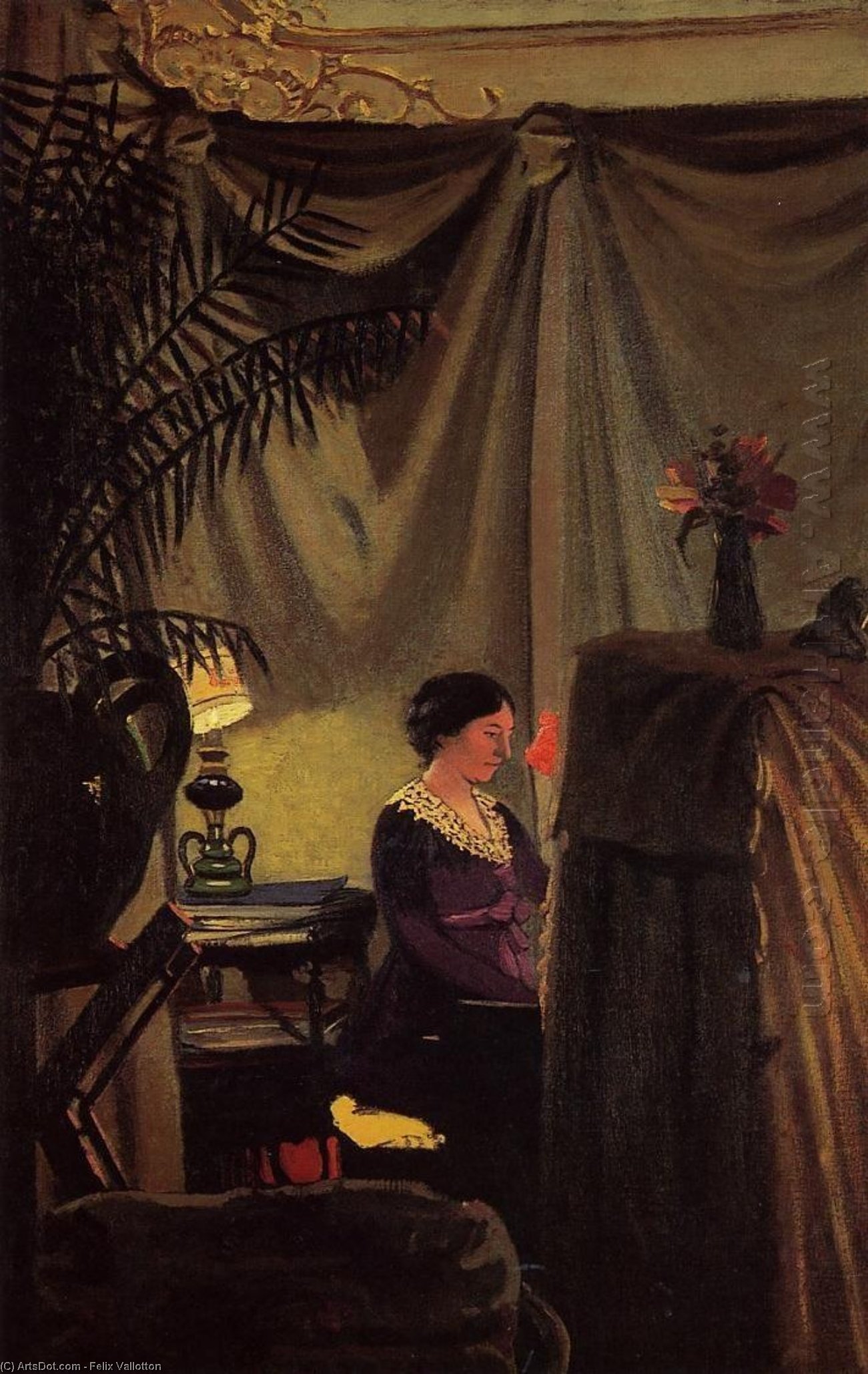 Gabrielle Vallotton At The Piano — Félix Vallotton
