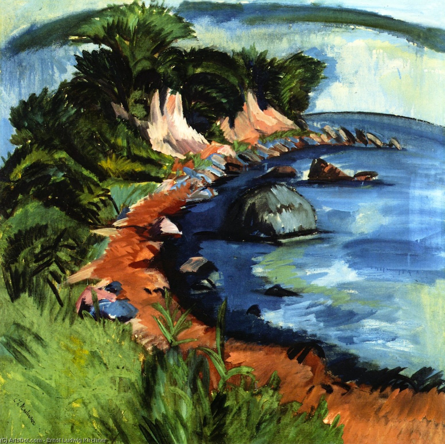 La Costa De Fehmarn — Ernst Ludwig Kirchner